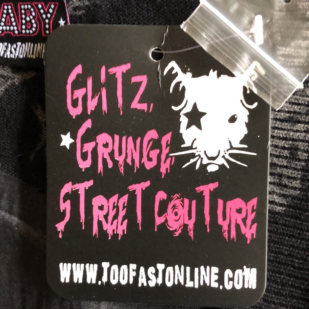NWT Rat Baby Glitz Grunge Street Couture Cardigan - Picture 15 of 16